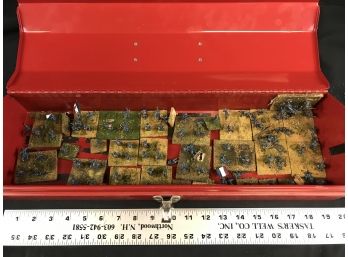 Lot  8 -  Hand Painted Military Soldier Figures - WW1 French, Approx 100 , Ace Toolbox