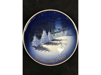 Vintage Rosenthal WEIHNACHTEN 1950 Woodland Church Christmas Plate Made In Germany
