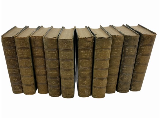 Ruskin's Works- Incomplete Set 10 Volumes