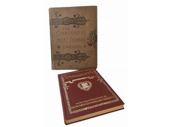 2 Antique Illustrated Longfellow Poetry Books
