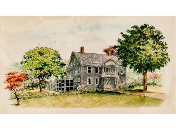 Chaz Shulman Ebeneezer Bliss House Longmeadow, MA Pen & Ink Watercolor