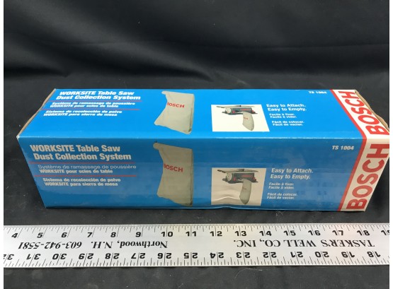 Bosch Work Site Table Saw Dust Collection System, New In Box