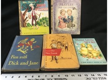 5 1950s Children’s Books, Fair Condition