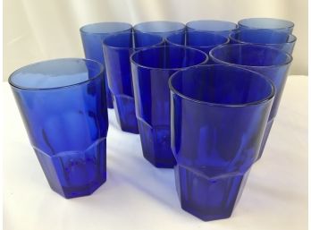 Heavy Blue Drinking Glasses