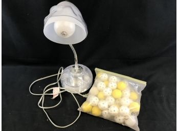 Plastic Desk Lamp And Plastic Golf Balls