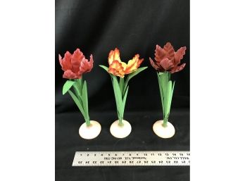 3 Parrot Tulip Candle Sticks