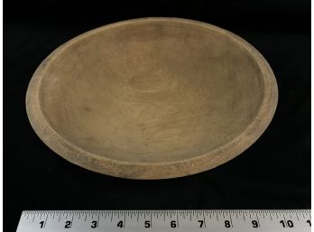 Wooden Bowl Slightly Oval Shaped, 11” Long, 2.5 “ High