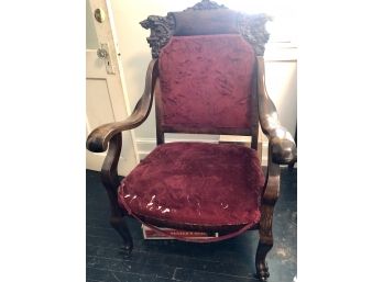 Ornate Victorian Throne Chair