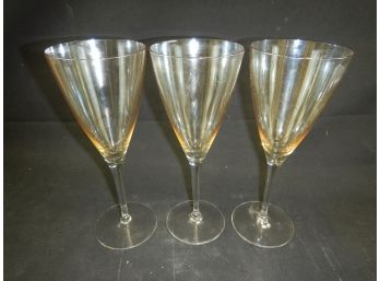 Set Of Three Vintage Champagne Glasses