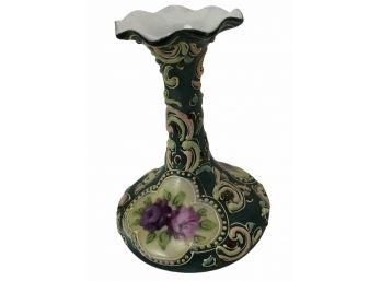 Antique Moriage Green Vase
