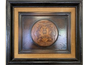 Framed Inlaid Wooden Plaque
