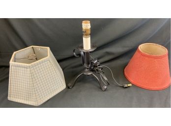 Metal Lamp / Two Lampshades