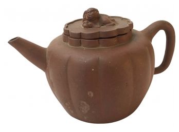 Foo Dog Chinese/ Asian  Brown Clay Teapot