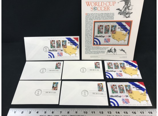 1994 World Cup. USA Soccer Postal Stamps