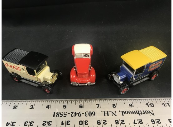 3 MATCHBOX Models Of Yesteryear 1912 Ford Model T Coke, Custard, Phaeton-england