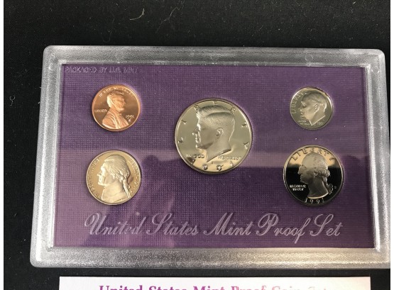 United States 1991-S Complete 5 Coin Proof Set W Box And COA