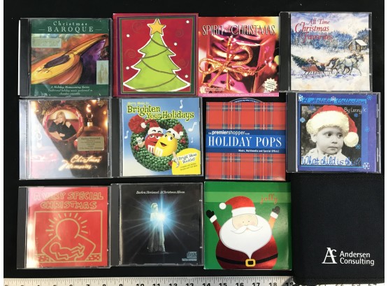 11 Christmas Holiday Music CDs, With CD Holder