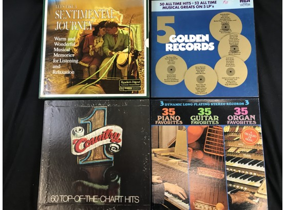 4 Box Sets Of Records LP Albums, Various Genre Lot  3