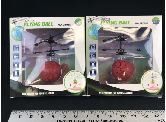 2 Flying Ball Toys, New Inbox, USB Charger Cable Included