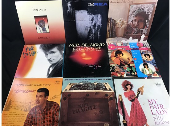 9  Records LP Albums, Various Genre Lot 1