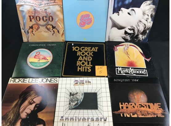 9  Records LP Albums, Various Genre Mostly 80’s Lot  5