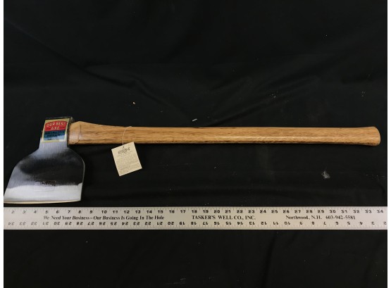 Snow & Nealley Huge Axe, Made In Bangor Maine 5 Pound Head W/34' Handle 7.5' Blade Brand New, Warping At Head