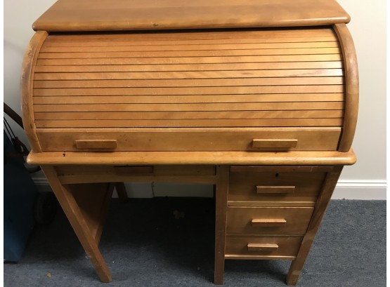 Wood Roll Top Desk
