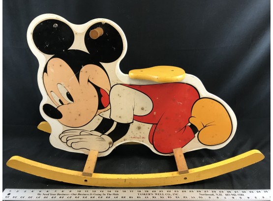 Mickey Mouse Wooden Rocking Horse, American Toy And Furniture Co.