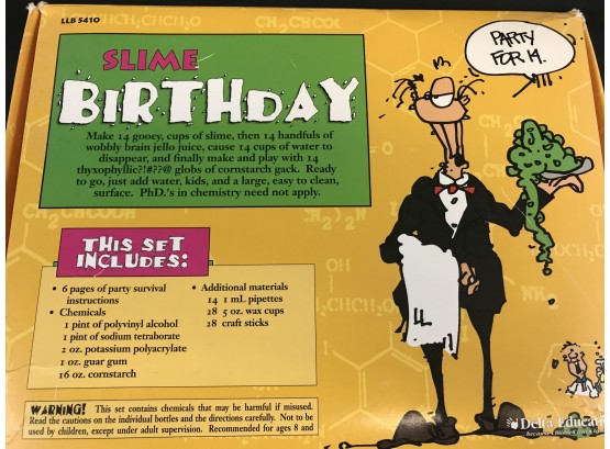 Slime Birthday Kit, Unused With Directions