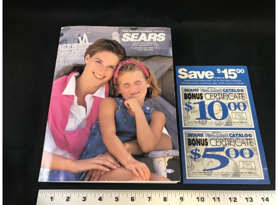 Sears 1993 SpringSummer Annual Catalog~Last Year Published, Over 1500 Pages, Coupon Orig Envelope