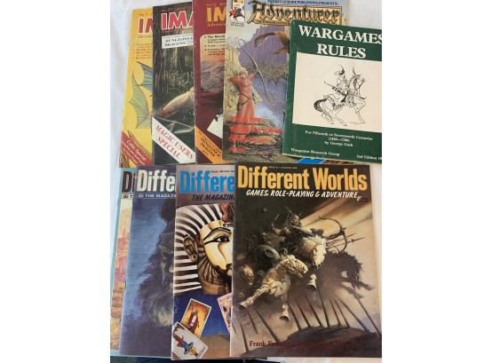 Assorted Game, Roleplaying, Fantasy Magazines And Booklets