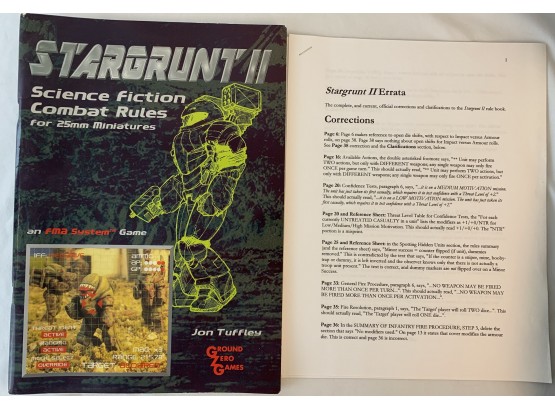 Star Grunt II Science Fiction Combat Rules For 25 Mm Miniatures -Book
