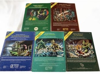Dungeon Module S1, S4, U1, U2, U3  For Advanced Dungeons &  Dragons  Books