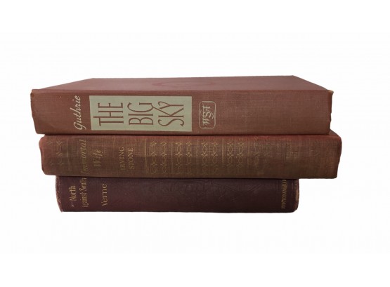 3 Vintage Historical Novels By Verne, Guthrie & Stone