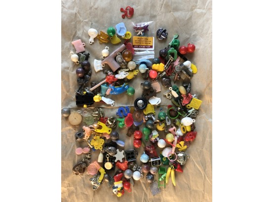 Bag Of Assorted Jewelry Pieces, Charms  To Make Bracelets
