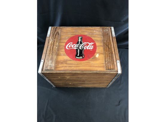 Coca Cola Wooden Box With Lid