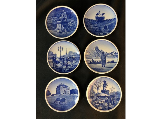 6 Royal Copenhagen Small/ Mini Plates/Coasters