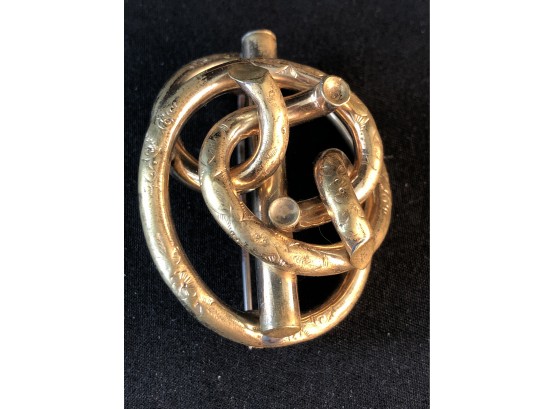 Victorian Gold Filled Knotted Brooch