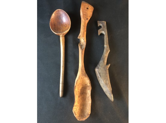 Three Wooden Spoons/scoops
