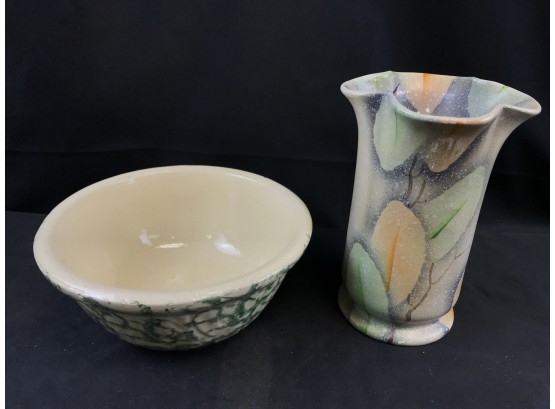 Ceramic Bowl And Vase