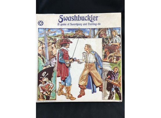 Box Game - Swashbuckler, A Game Of Swordplay And Derring  Do, YaQuinto Publications Inc, 1980