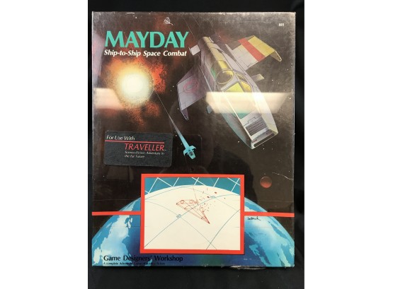 Box Game - Mayday, Ship To Ship Space Combat, Use With Traveler, Game Designers Workshop, 1983, Sealed