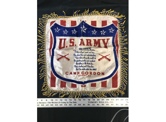 US Army Banner Flag, Camp Gordon Augusta Georgia