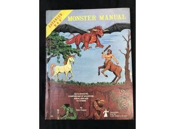 Advanced Dungeons And Dragons Hard Cover Book -  Monster Manual, TSR, 1979