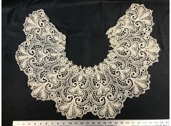19th Century Hand Crocheted Lace Collar