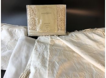 New Queen Sheets/ Used Bed Spread/ Shams- Neutral