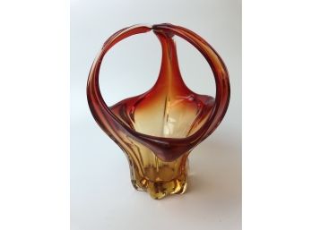 Blown Amberina Art Glass