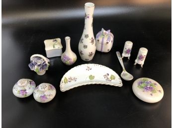 Lot Of Small Porcelains- Violets