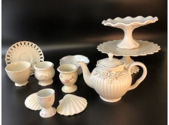 I. Godinger Teapot & Other White Porcelains