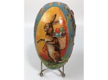 1950's Cardboard Paper Mache Easter Egg Made In Germany